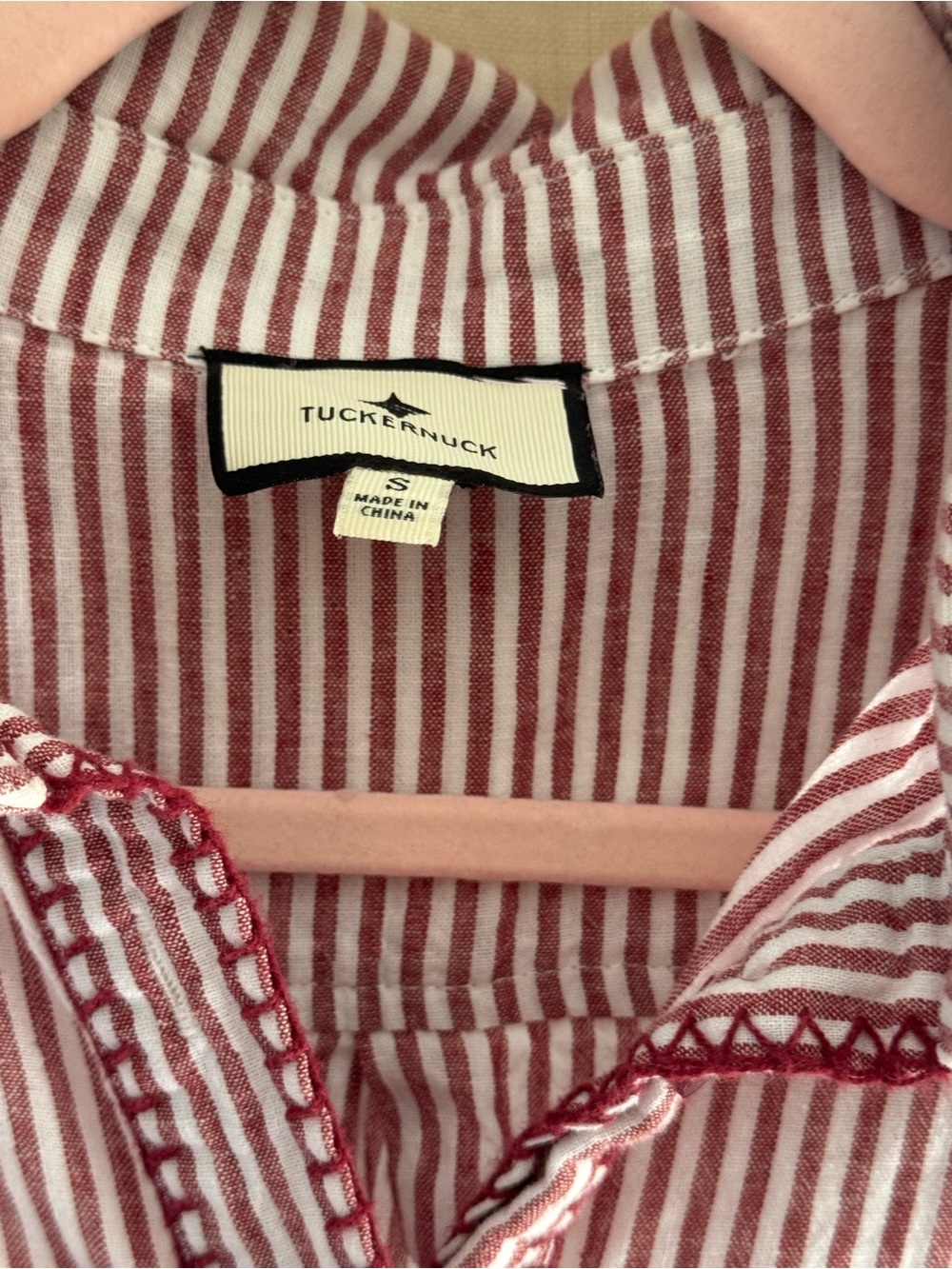 Tuckernuck Red & White linen Callahan dress size S - Picture 4 of 4